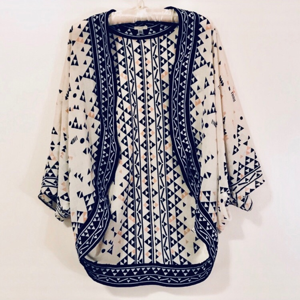 Écote | Tribal Pattern Sheer Blouse | Small